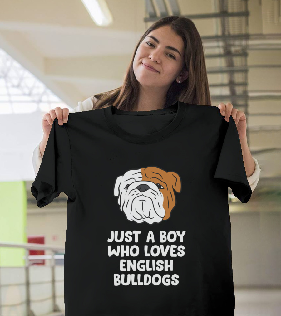 Just A Boy Passionate About English Bulldogs T-Shirt