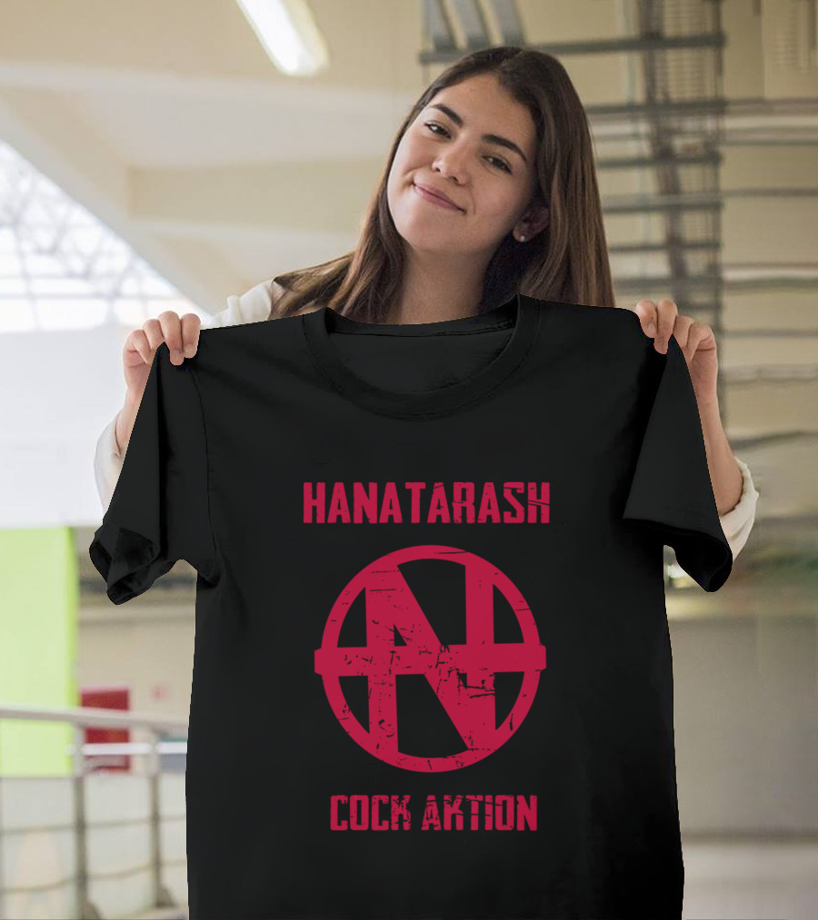 HANATARASH COCK AKTION Red Japanese Punk Band T-Shirt