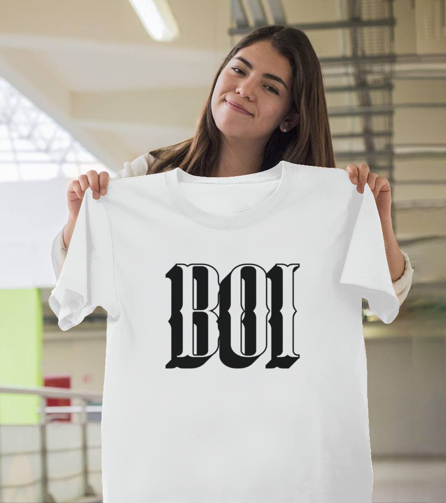 BOI Bold Black Lettering T-Shirt