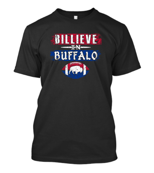 Billieve In Buffalo Bills Mafia Retro Distressed 1960 Football T-Shirt