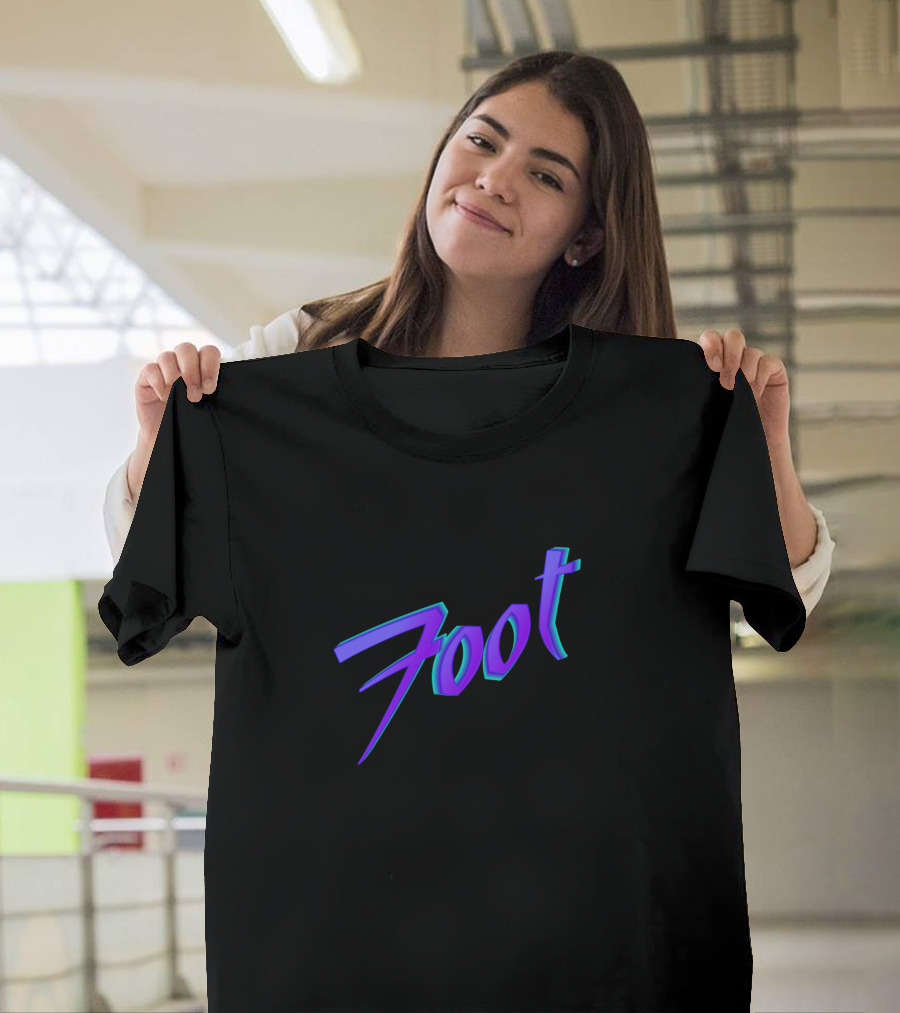 Foot Retro 80s Style Neon Text T-Shirt