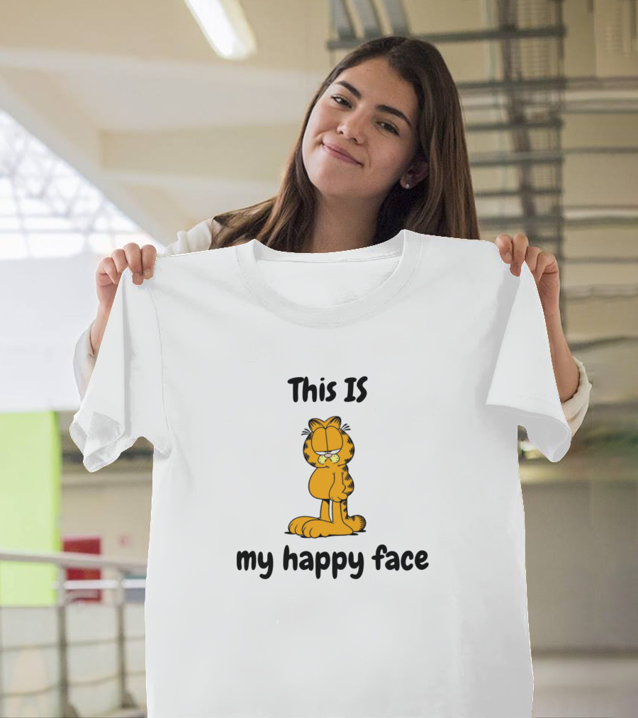 Garfield This Is My Happy Face T-Shirt