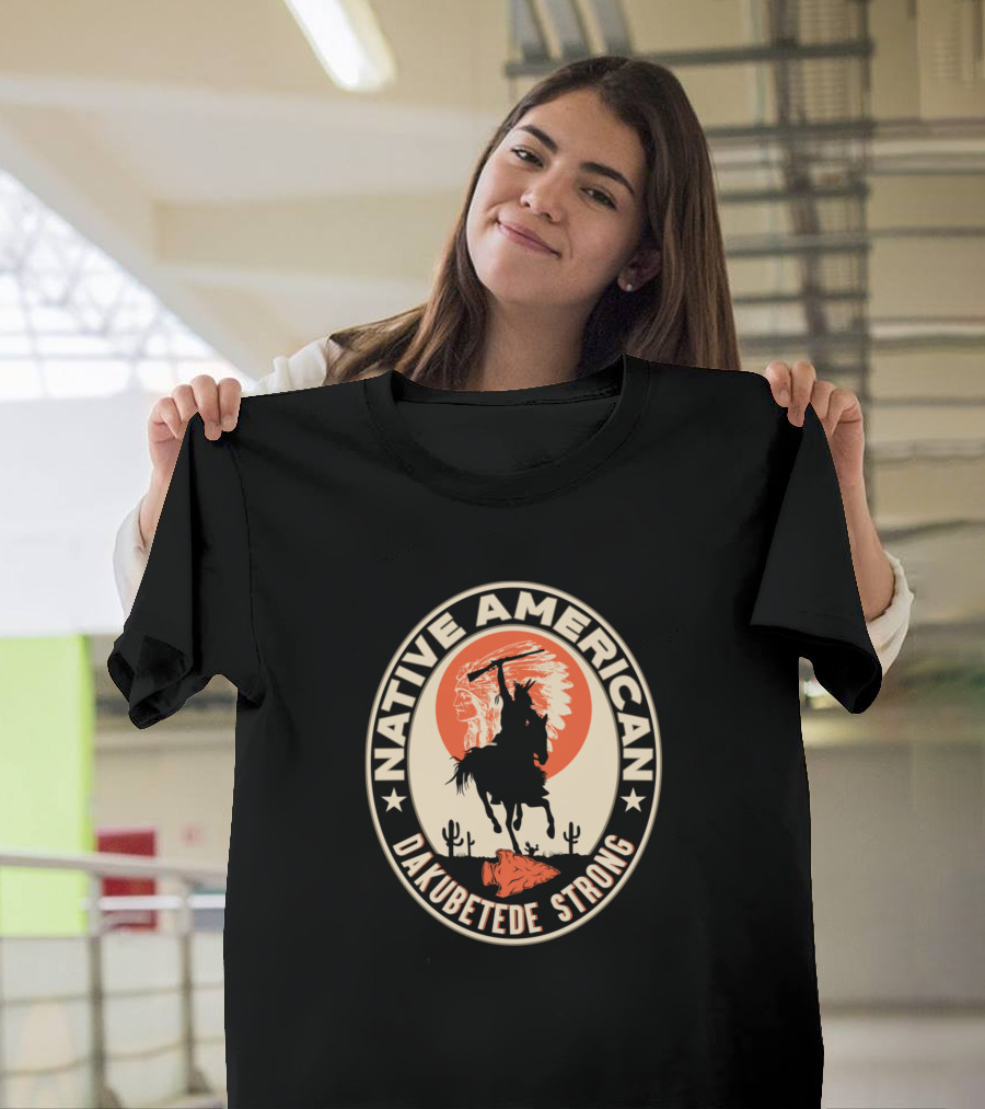 Native American Dakubetede Strong War Horse and Warrior T-Shirt