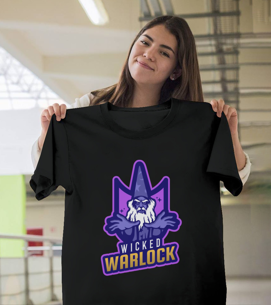 Wicked Warlock Wizard Purple Magic T-Shirt