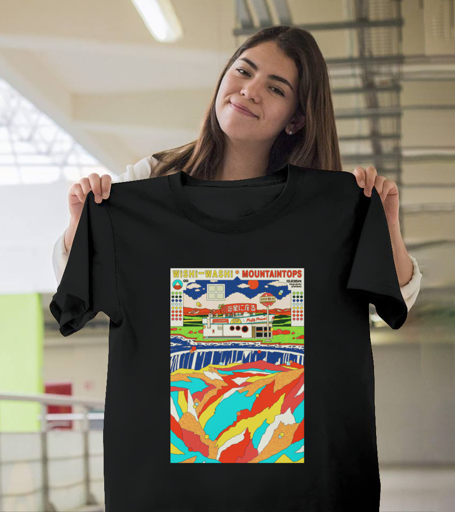 Khruangbin Wishi-Washi Mountaintops Mt Fuji Motel Retro Japanese T-Shirt