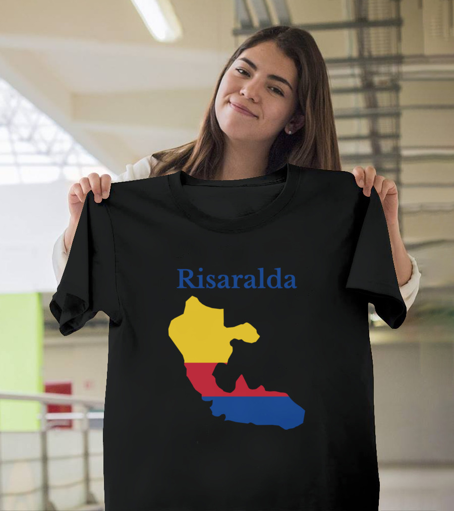 Risaralda Map Colombia with National Flag Colors T-Shirt