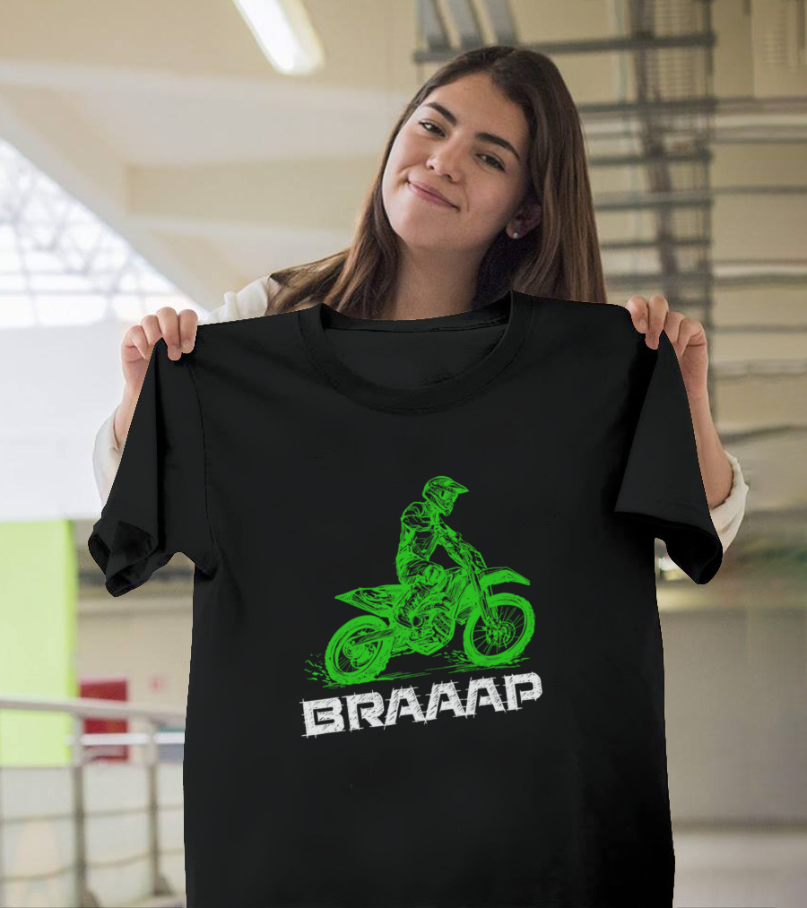 Braap 2 Stroke Send It Motocross Dirt Bike Brap Braap T-Shirt