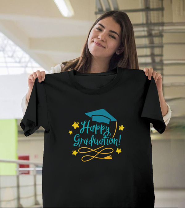 Happy Graduation Stars And Cap T-Shirt