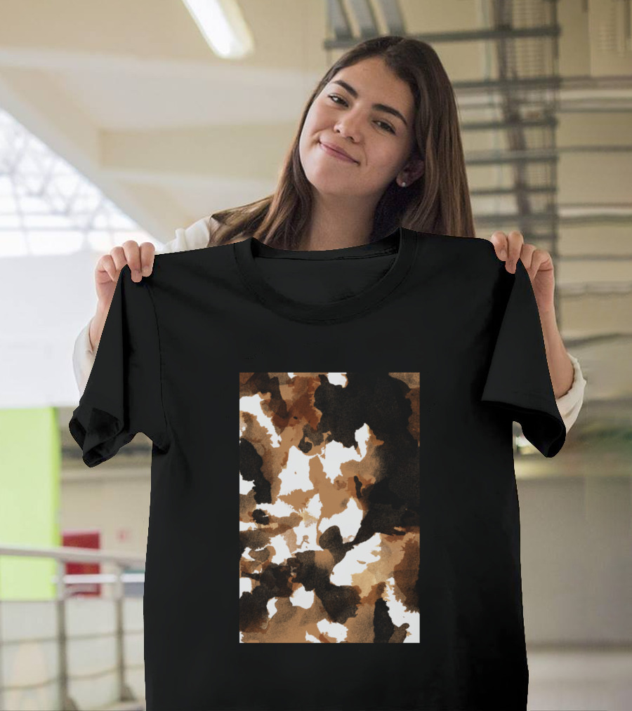 Longhorn Camouflage Brown and White T-Shirt