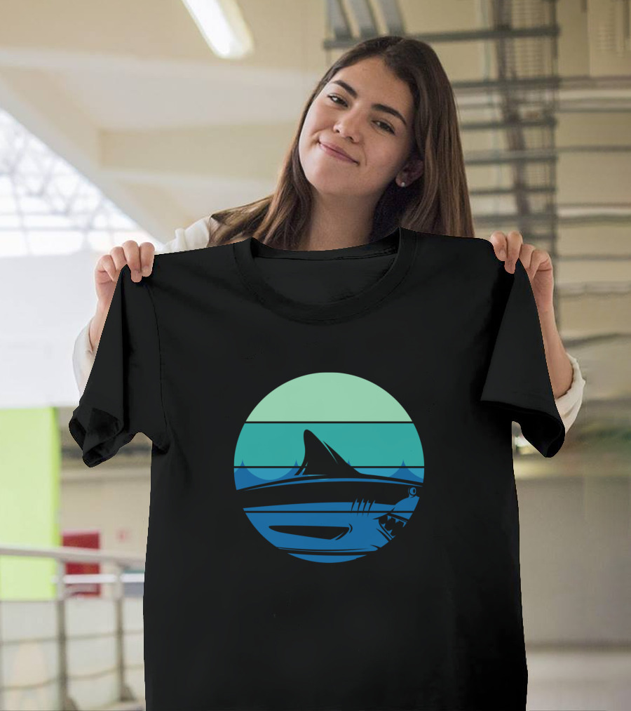 Sea Animal Shark Vintage Ocean Scene T-Shirt