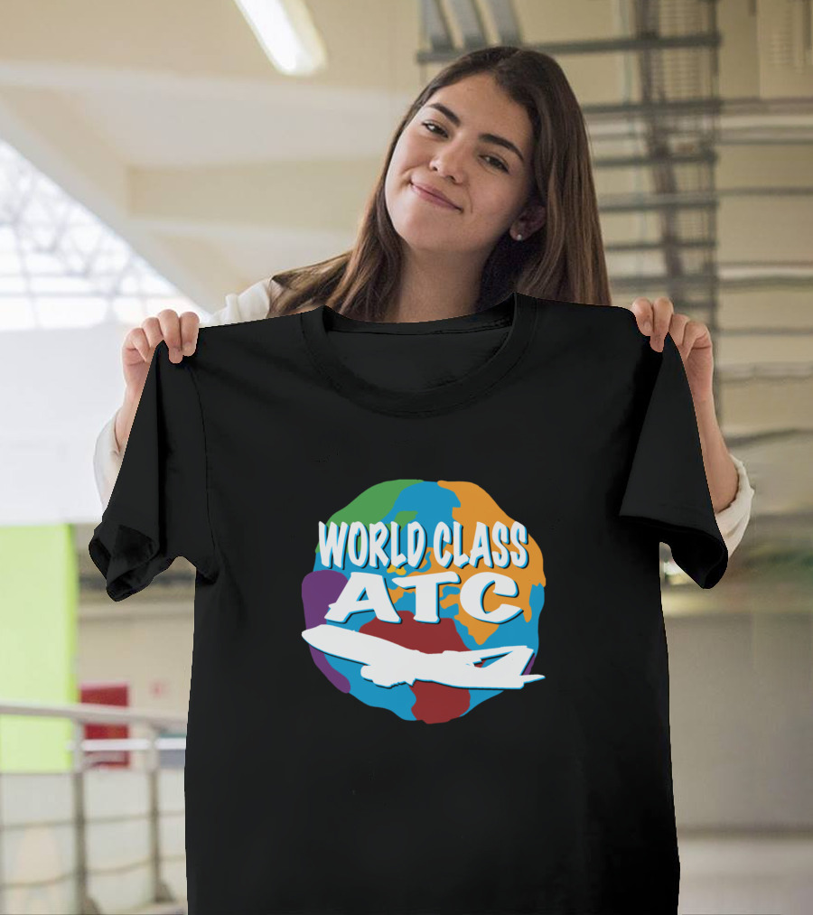 World Class ATC Airplane Globe T-Shirt