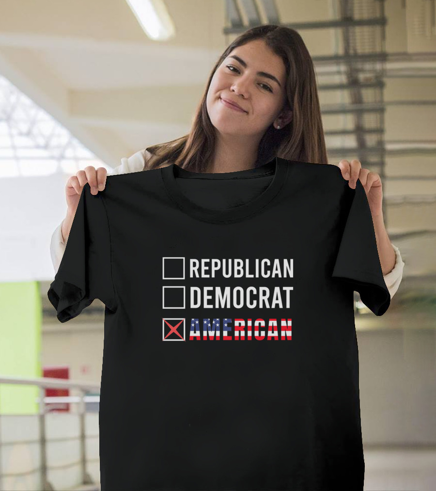 Republican Democrat American Political Sar United States Flag T-Shirt
