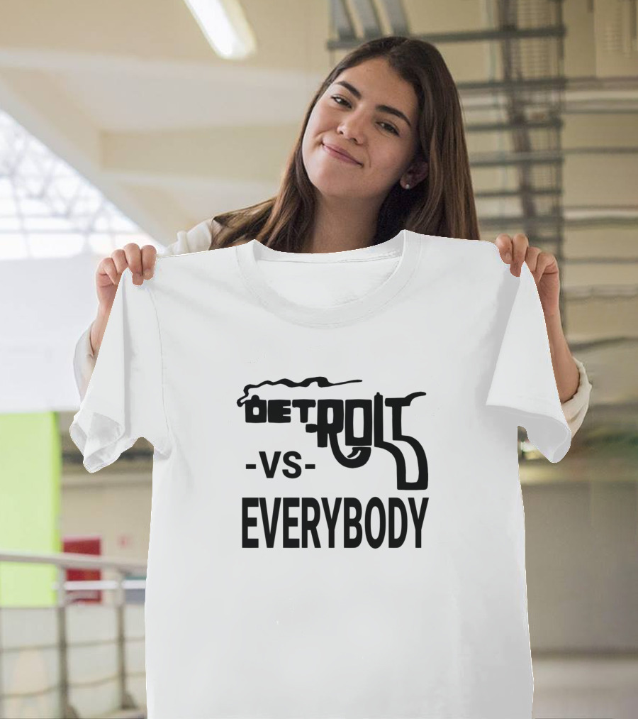 Detroit Vs Everybody Gun Typeface T-Shirt
