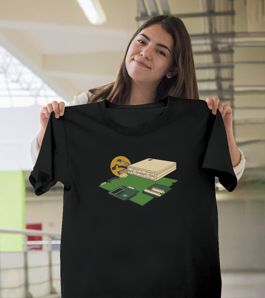 Vintage Computer Motherboard Components Retro Tech T-Shirt