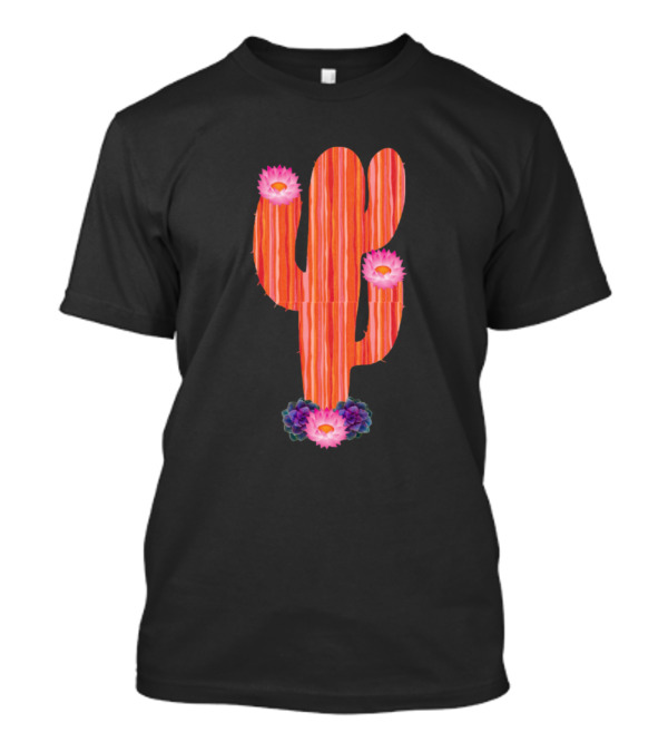 Desert Cactus With Vibrant Blossoms T-Shirt
