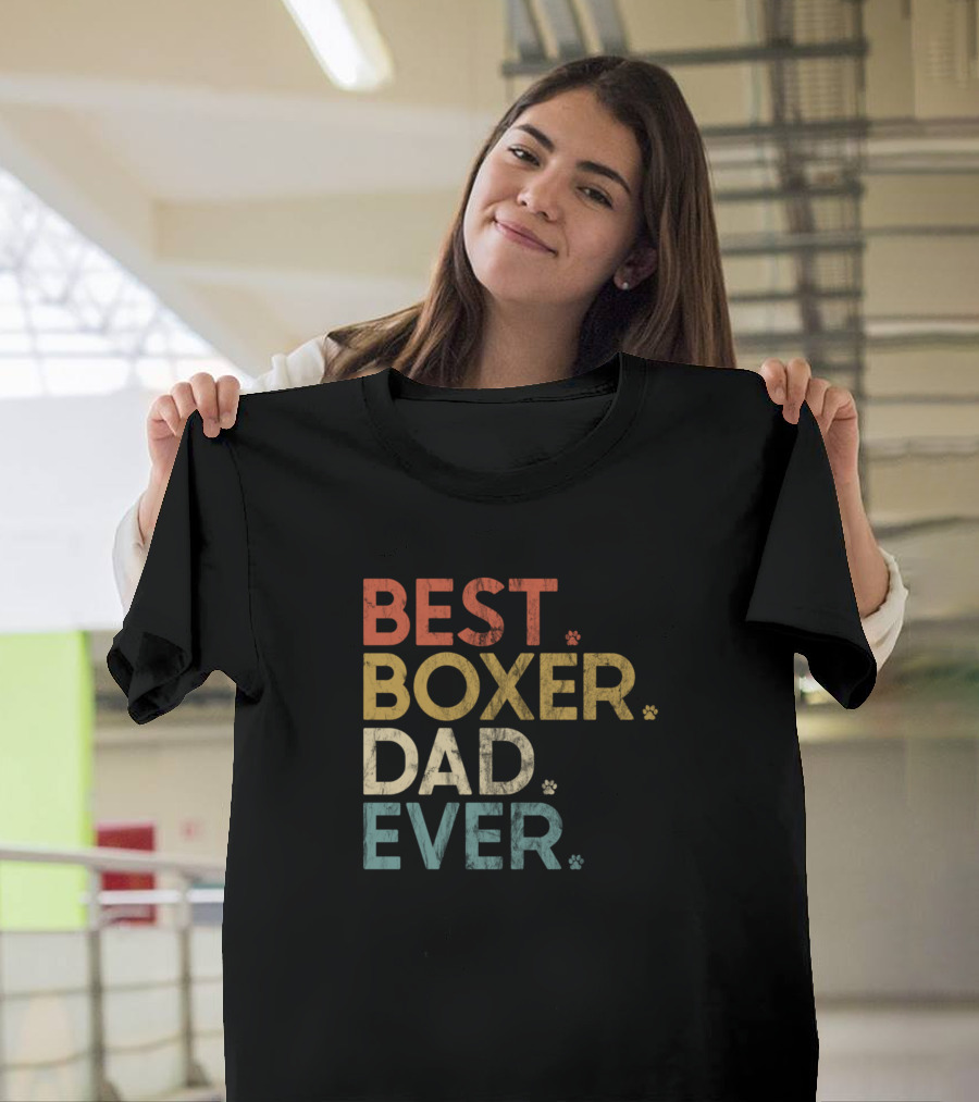 Best Boxer Dad Ever Vintage Boxer Lovers T-Shirt