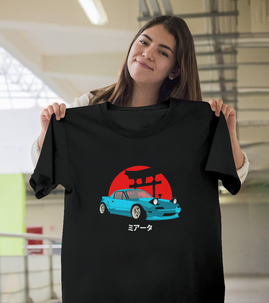 Mazda Miata JDM ミアータ Japanese Style Red Sun Torii Gate T-Shirt