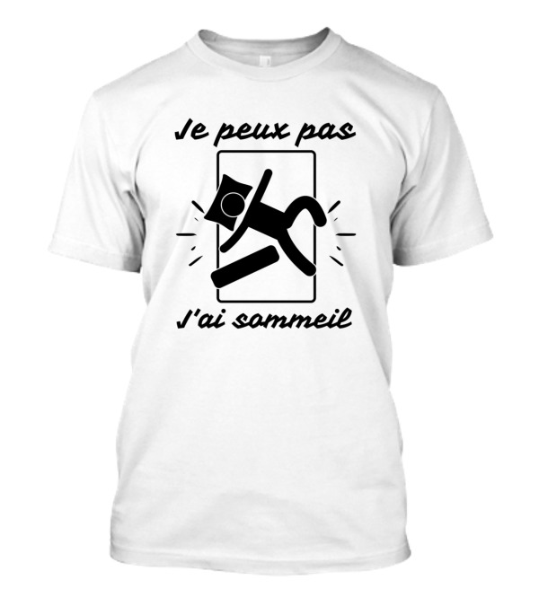 Je Peux Pas J'ai Sommeil Sleeping Figure T-Shirt