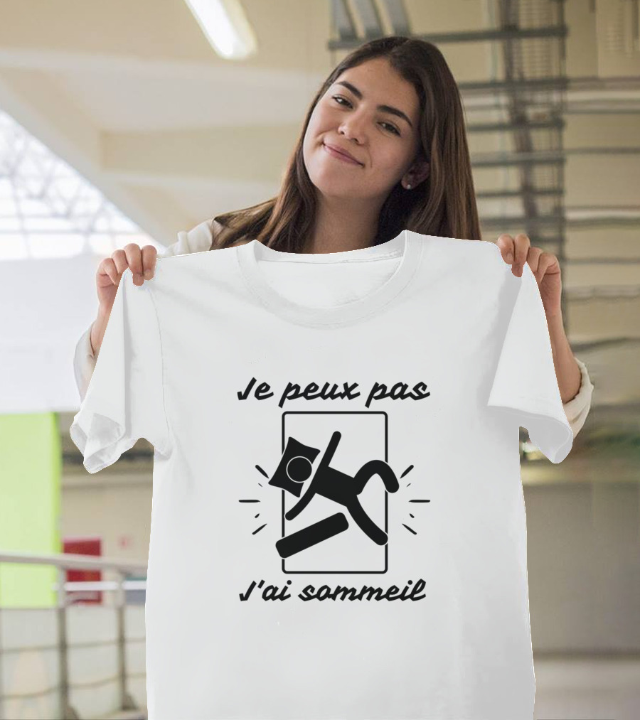 Je Peux Pas J'ai Sommeil Sleeping Figure T-Shirt