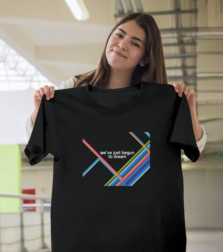 We've Just Begun To Dream Neon Stripes T-Shirt