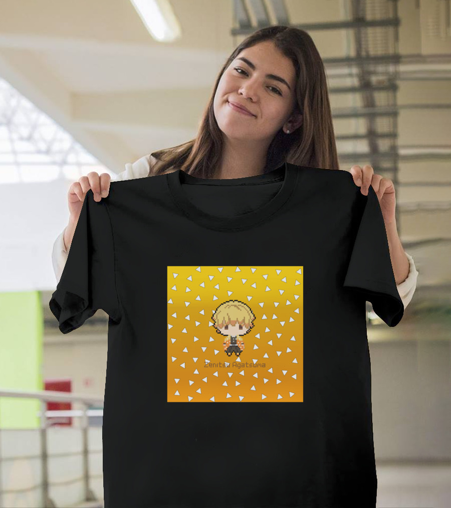 Zenitsu Agatsuma Kimetsu No Yaiba Demon Slayer Pix Character T-Shirt