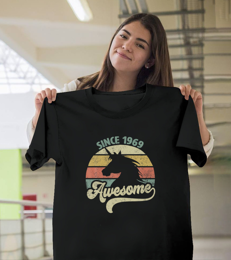 Awesome Since 1969 Retro Unicorn T-Shirt