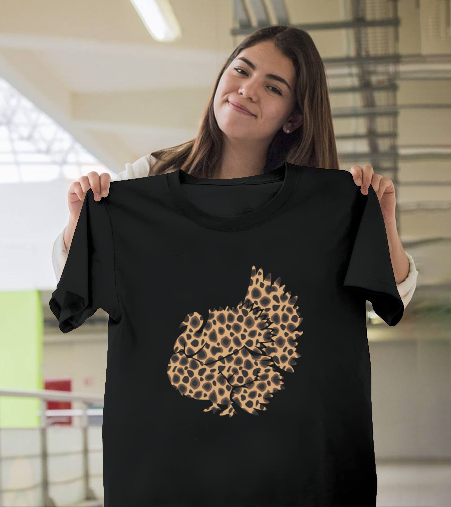 Turkey Leopard Pattern Contrast T-Shirt