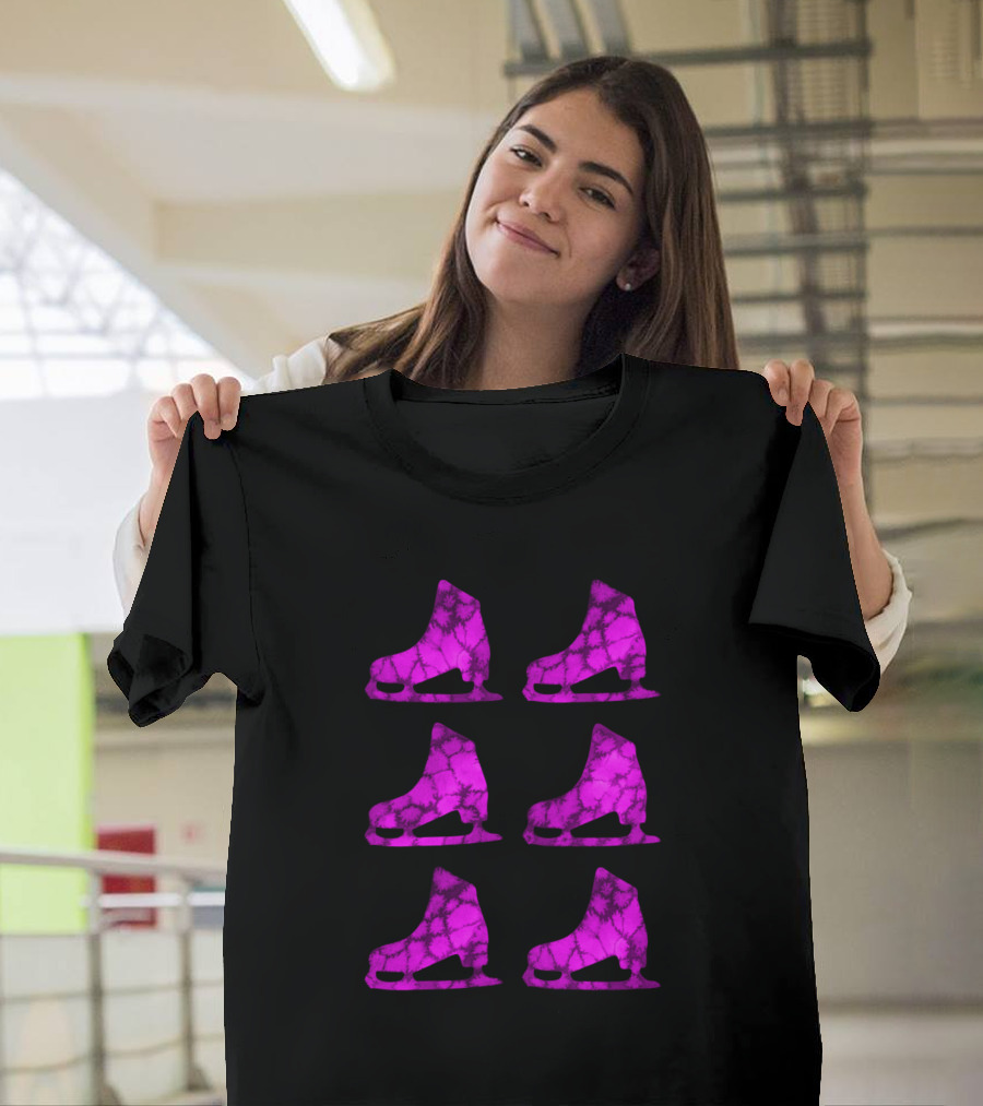 Watercolor Purple Figure Skates T-Shirt