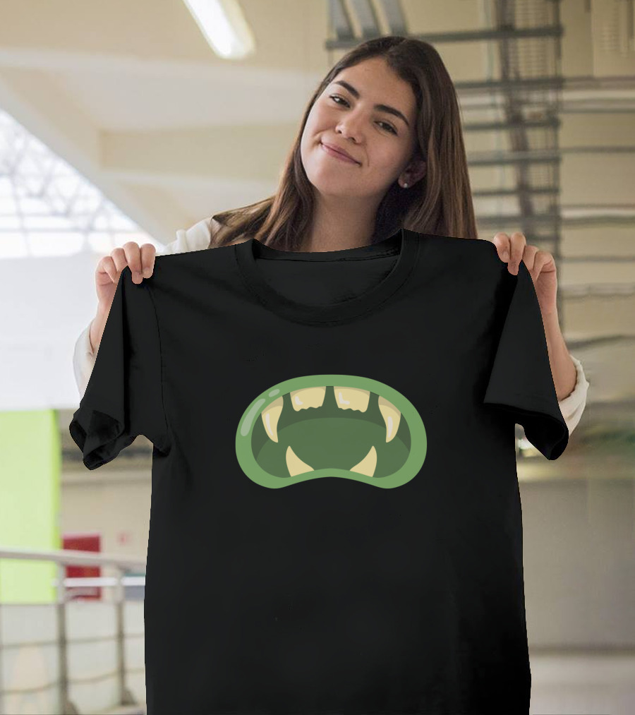 Monster Green Mouth with Fangs T-Shirt