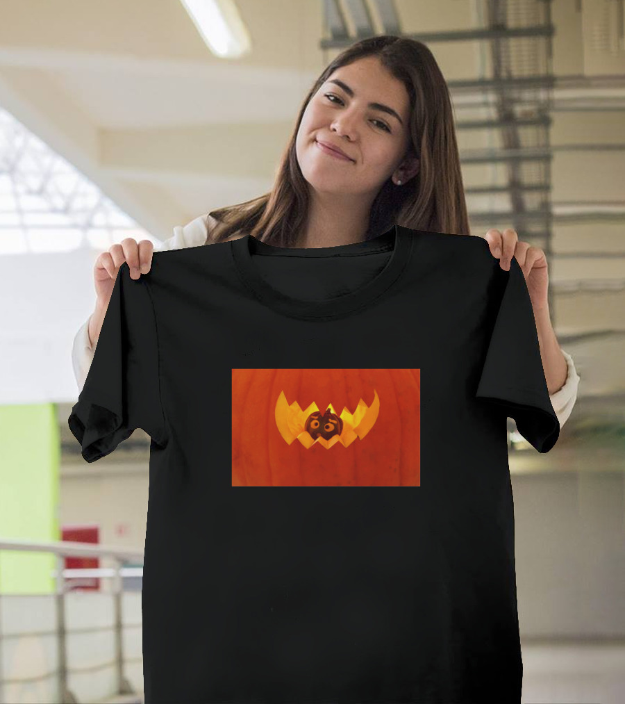 Scary Pumpkin Face Mask Creepy Carved Gourd T-Shirt