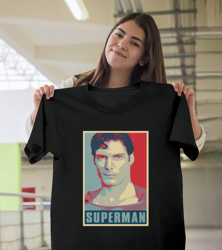 Superman Vintage Poster Style Iconic Hero T-Shirt