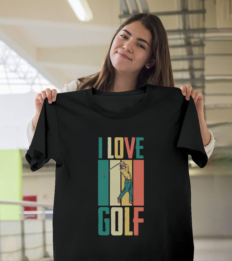 I Love Golf Player Swing T-Shirt