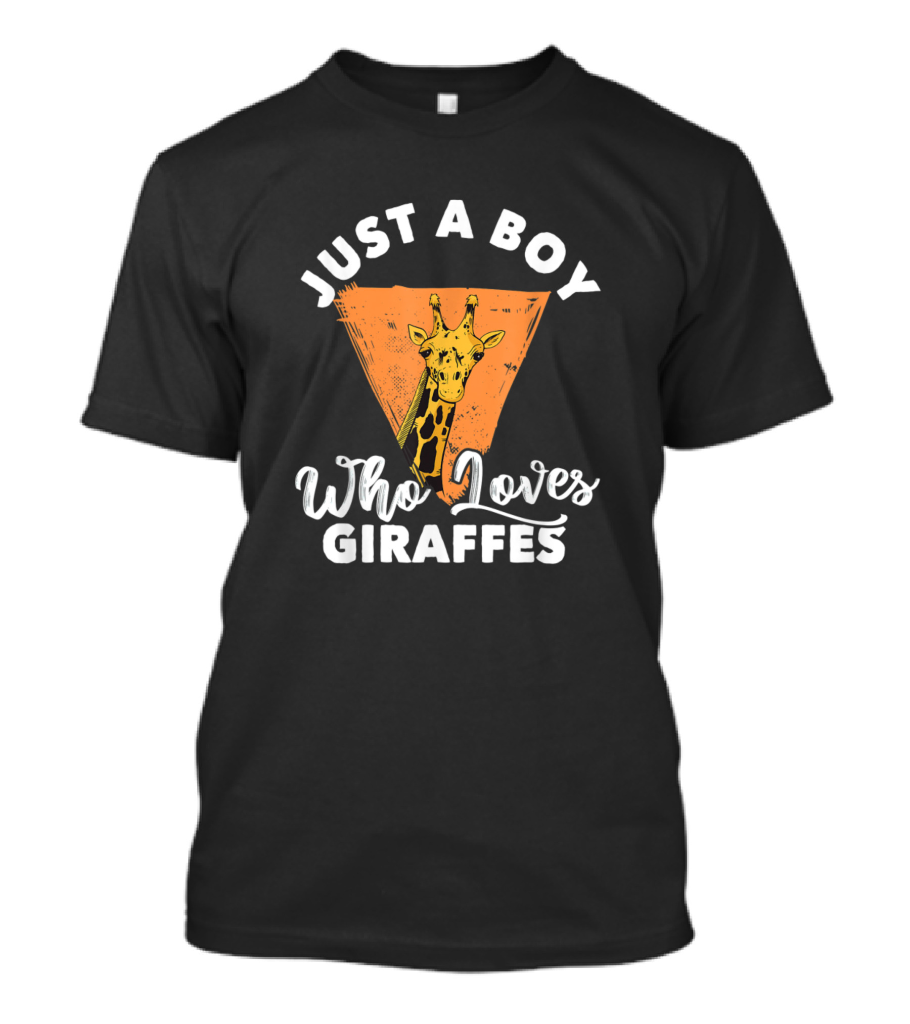 Just A Boy Who Loves Giraffes Triangle Giraffe T-Shirt
