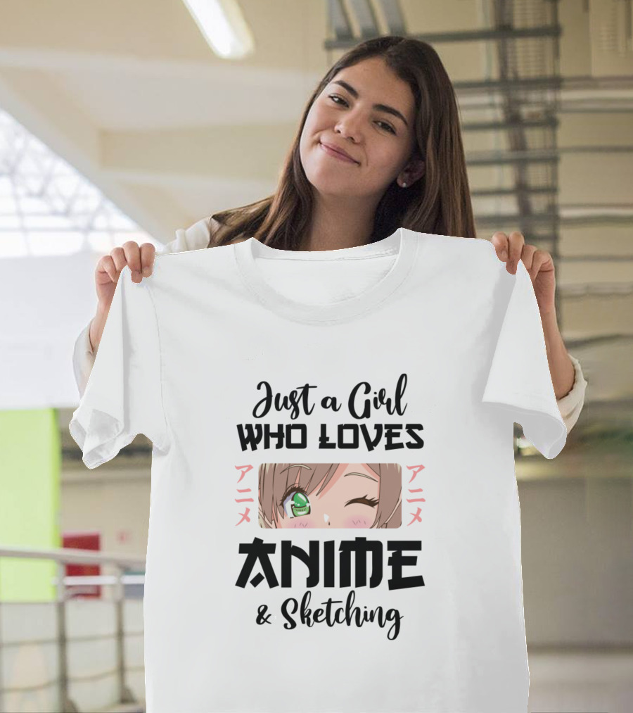 Just A Girl Who Loves Anime Sketching T-Shirt