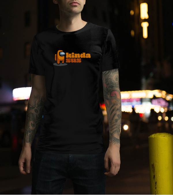 Among Us Kinda Sus Orange Character T-Shirt