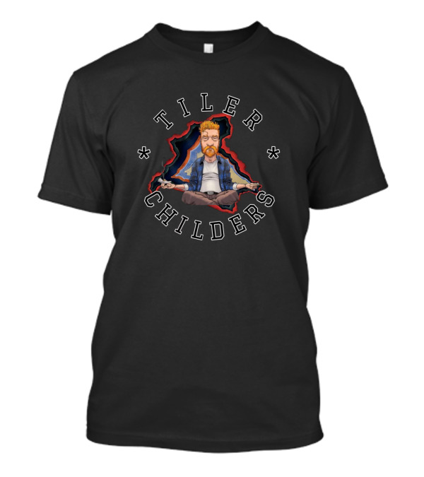 Tiler Childers Meditation Character With Red And Black Aura T-Shirt
