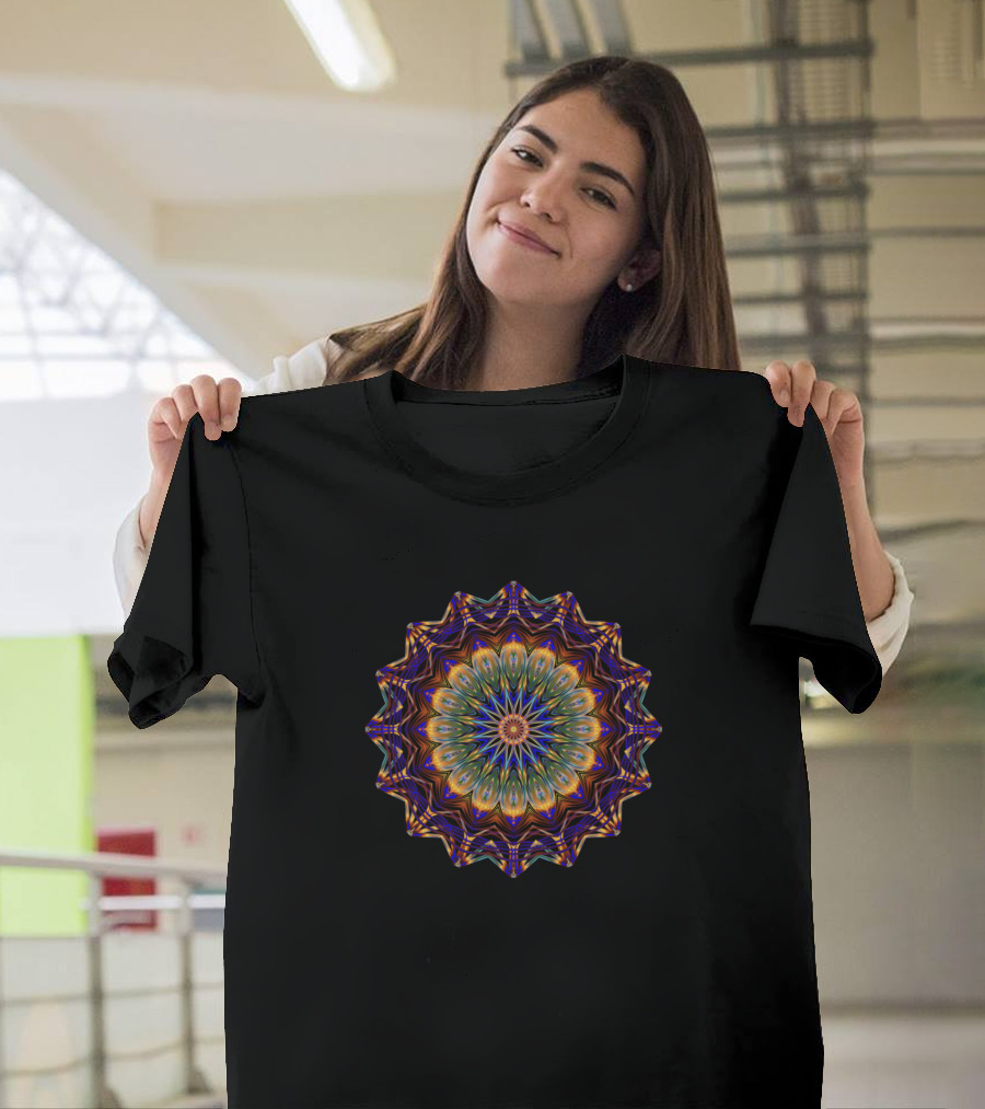 Mandala For Good Luck Kaleidoscope Circular T-Shirt