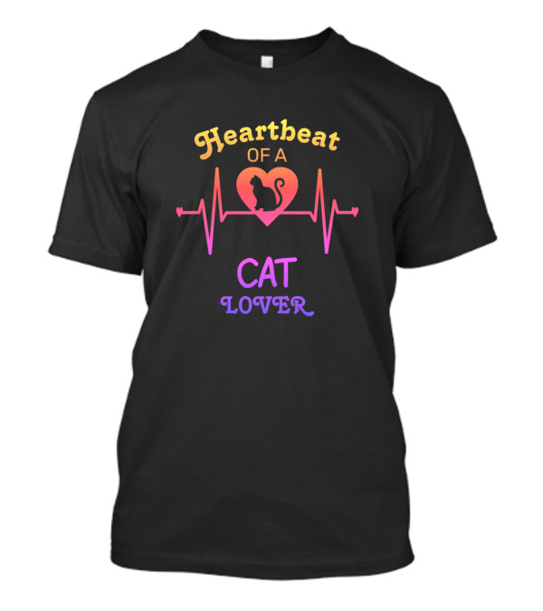 Heartbeat Of A Cat Lover Kitten Kitty T-Shirt