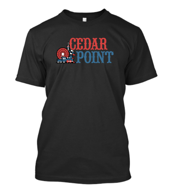 Cedar Point Retro Amusement Park Style Ferris Wheel Roller Coaster T-Shirt
