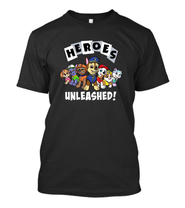 Heroes Unleashed Paw Patrol TV Series Characters T-Shirt