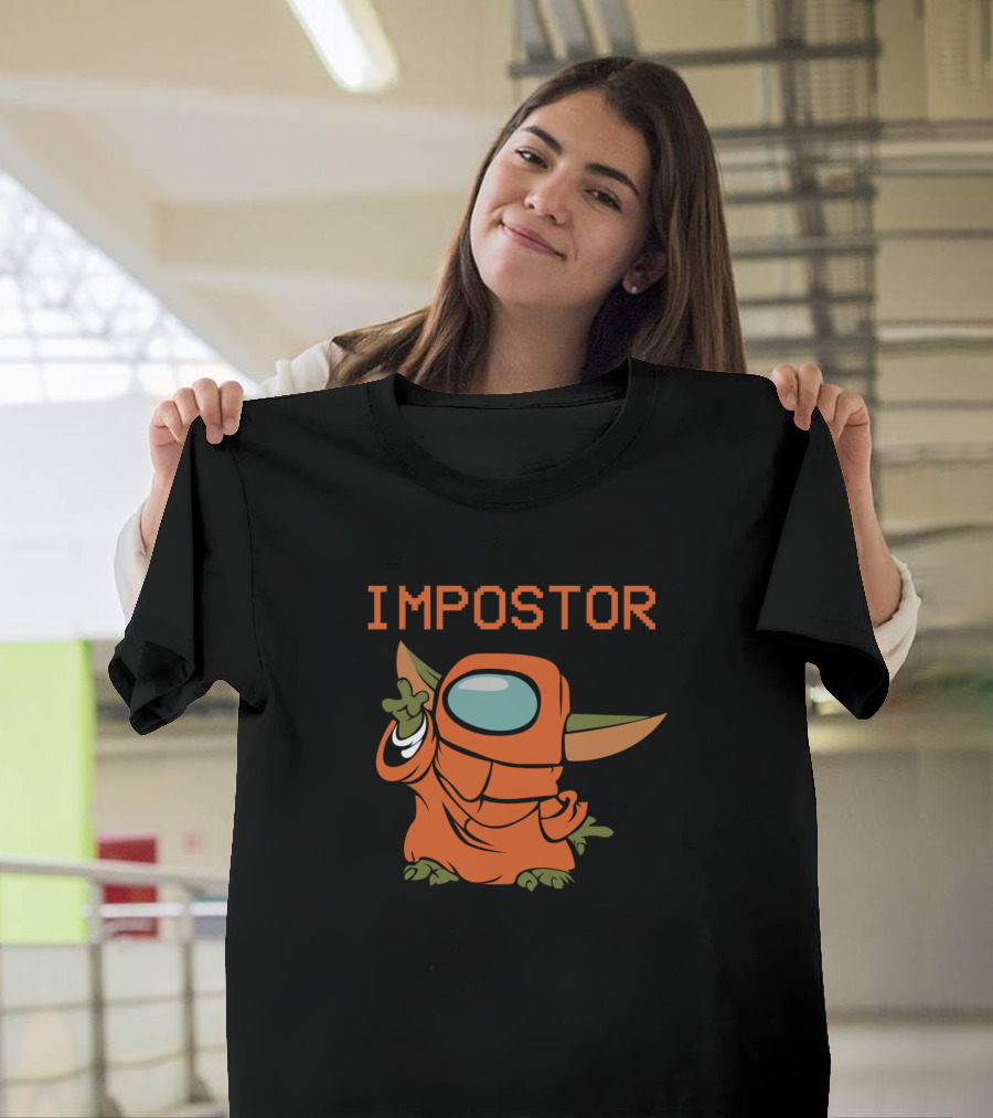 Impostor Orange Among Us Spacesuit with Ear-like Features T-Shirt