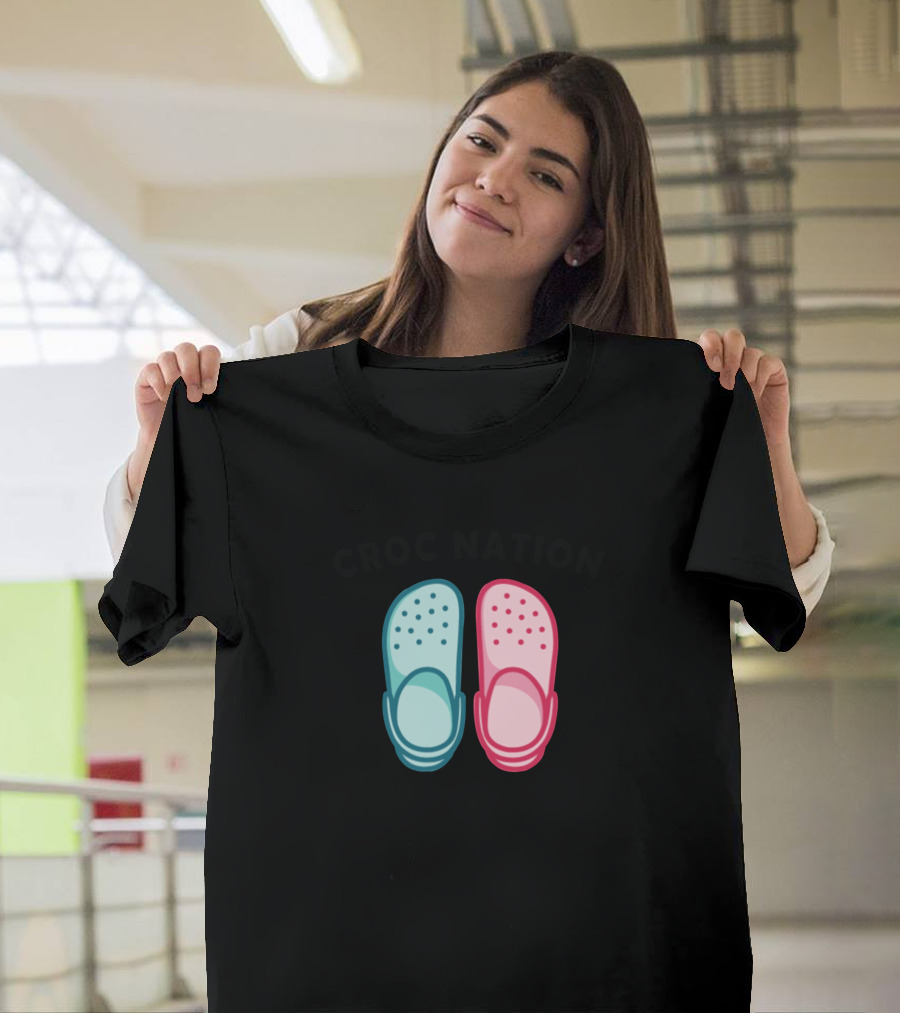 Croc Nation Fun Colorful Footwear T-Shirt