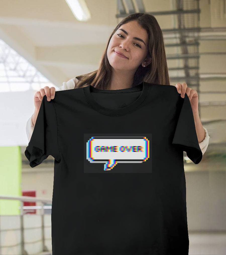 Game Over Defeat Game Pixel Speech Bubble T-Shirt