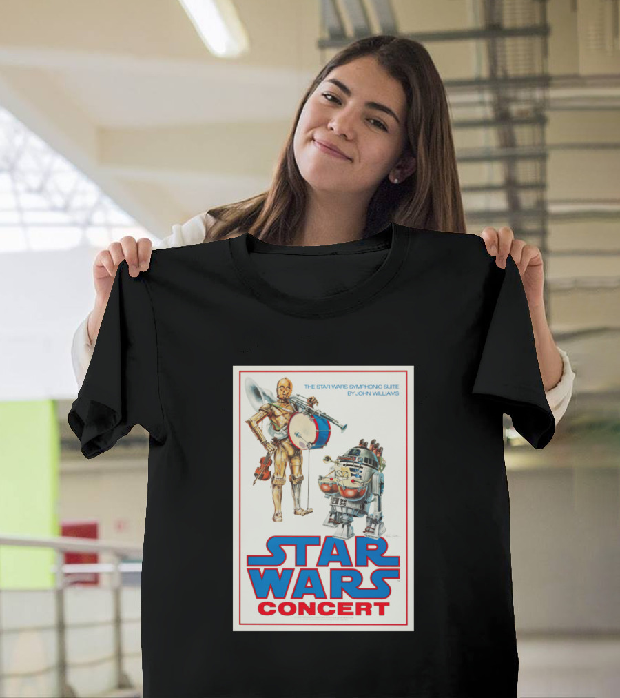 Star Wars Concert The Star Wars Symphonic Suite by John Williams C3PO R2D2 T-Shirt