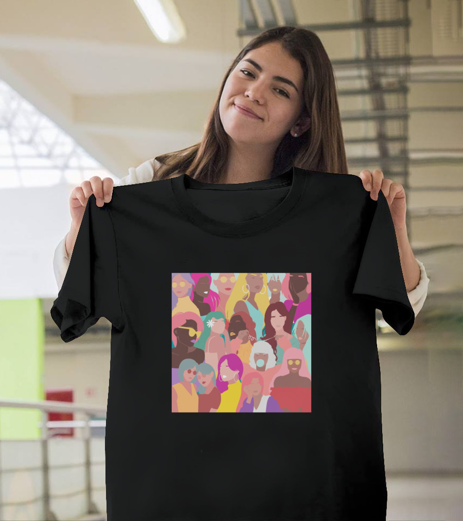 Support Your Local Girl Gang Vibrant Multicolored Group T-Shirt