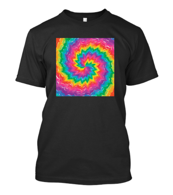Tie Dye Colorful Modern Spiral T-Shirt