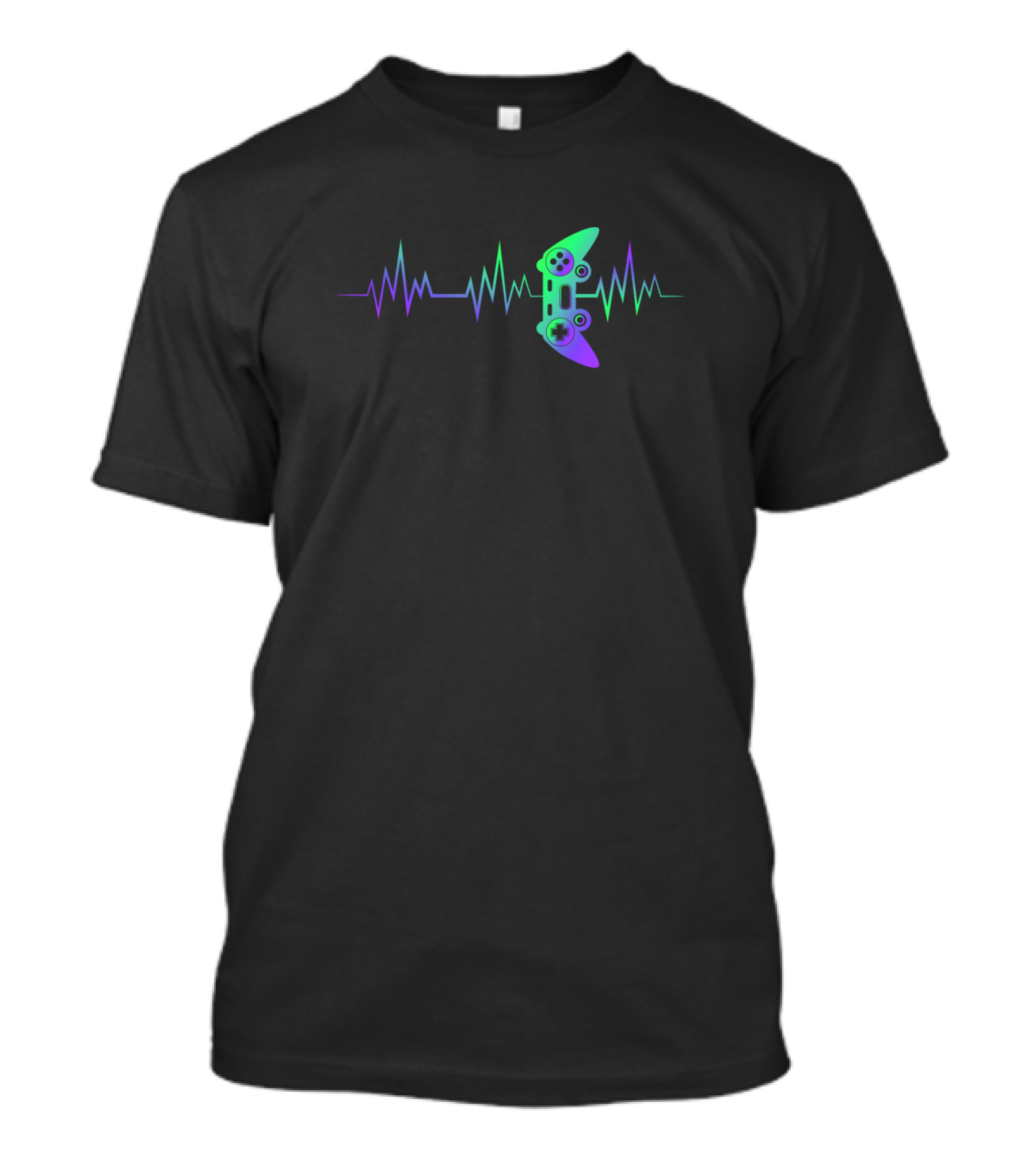 Heartbeat Gaming Controller Design For Video Game Enthusiasts T-Shirt