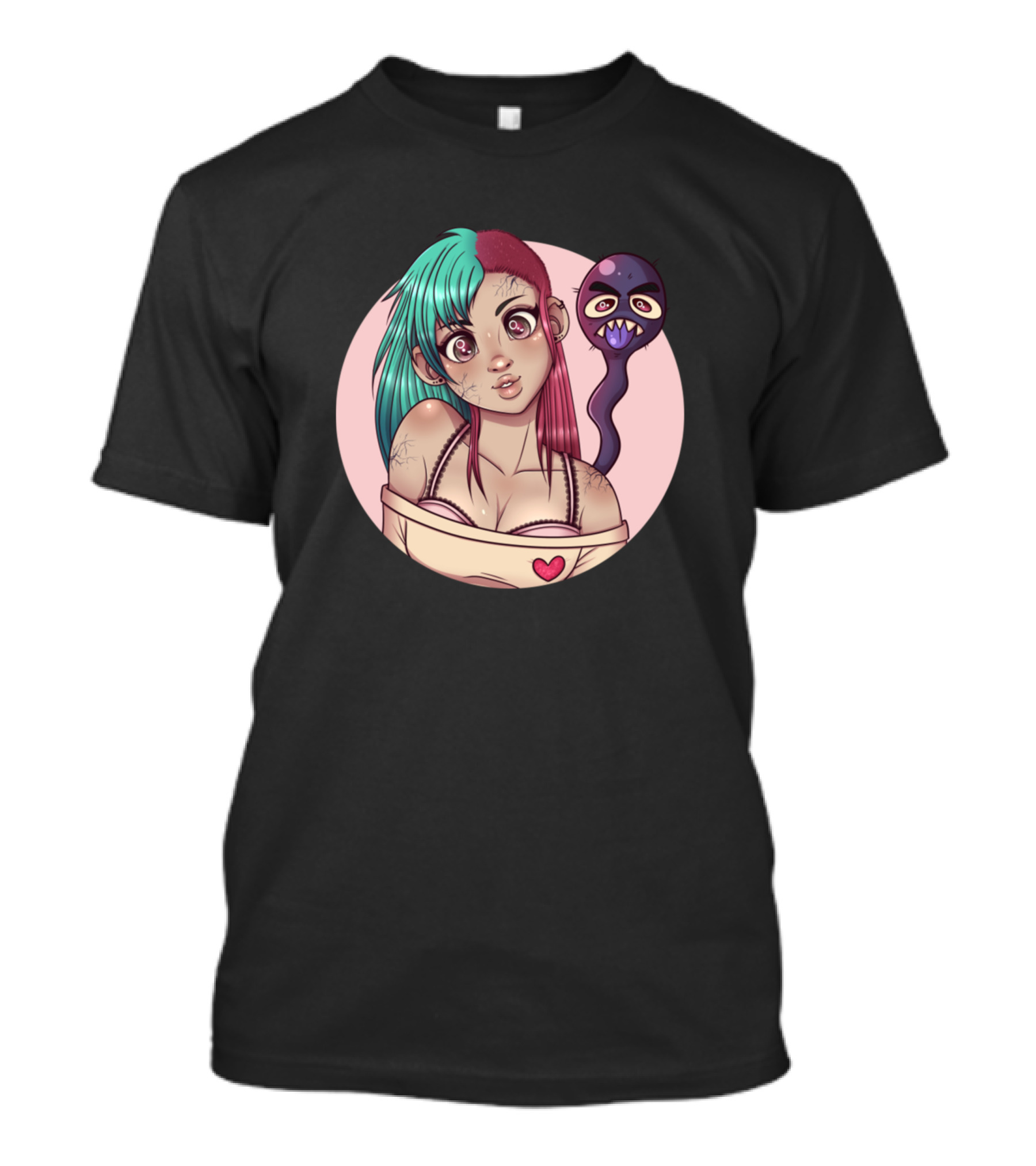 Girl Skil Halloween Crazy With Monster Companion T-Shirt
