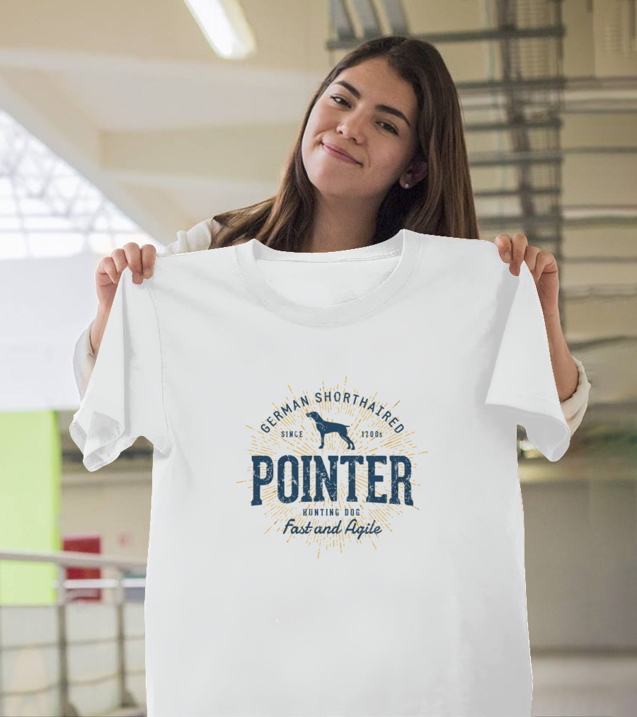 Pointer Retro Vintage German Shorthaired Adventure T-Shirt
