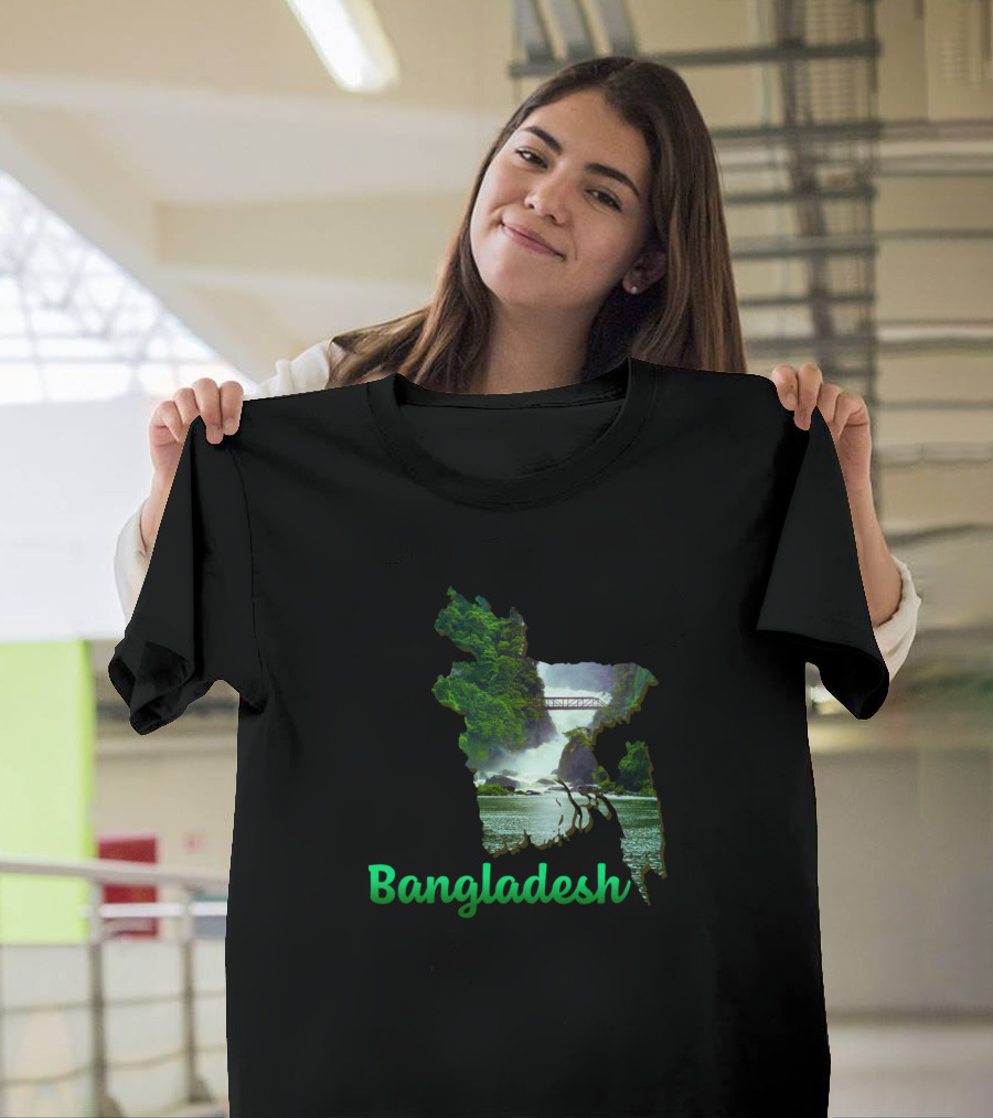 Bichanakandi Waterfall Bangladesh Scenic Nature Landscape T-Shirt